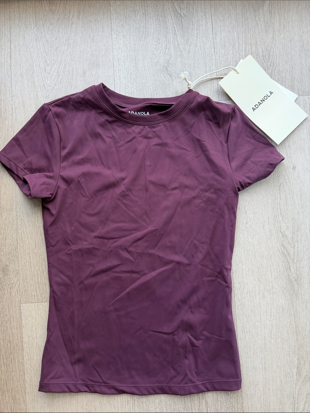 Adanola Women's ultimate short sleeve top - dark cherry